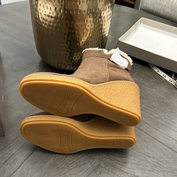 Franco Sarto Suede Wedge Ankle Boots - Ulayna - Picture 3 of 7